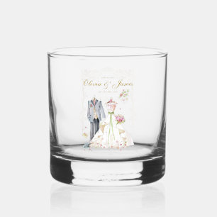 Braut & Bräutigam individuelle Details Whiskyglas