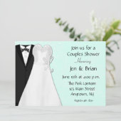 Braut-Bräutigam-Paar-Duschen-Einladung Einladung (Stehend Vorderseite)