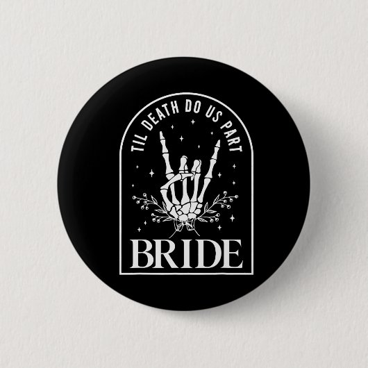 Braut Bräutigam Skelett Rock Hand Paare Hochzeit H Button (Vorderseite)