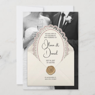 Braut Bräutigam Spitze Umschlag Hochzeitseinladung Einladung