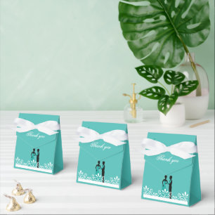 Braut Bräutigam Türkis Weiße Elegante Hochzeit Dan Geschenkschachtel