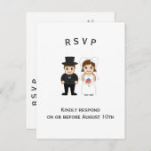 Braut & Bräutigam - UAWG Post Card Einladungspostkarte (Vorne/Hinten)