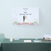 Braut-, Bräutigam- und Rose-Hochzeitsfest-Banner Banner (Messe)