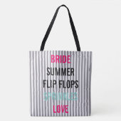 Braut & Brautjungfern Sommer Bridal Sprinkle Party Tasche (Vorderseite)
