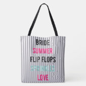Braut & Brautjungfern Sommer Bridal Sprinkle Party Tasche (Rückseite)