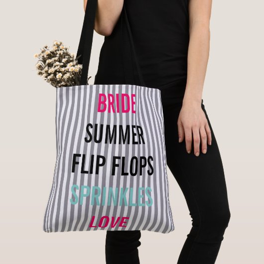 Braut & Brautjungfern Sommer Bridal Sprinkle Party Tasche (Von Nahem)