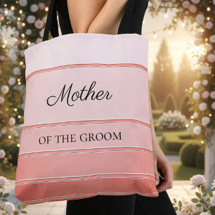 Braut Chic Koralle Ton-in-Ton gestreifte Tote-Tasc Tasche