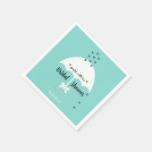 Braut & Co Sprinkle Liebe Aquamarin Dusche Party Serviette (Ecke)