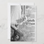 Braut, Cowboy Stiefel, Sonnenblumen Probe Abendess Einladung (Vorderseite)