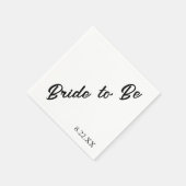 Braut Custom Datum Moderne Hochzeit Serviette (Ecke)