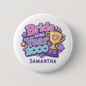 Braut des Jahres 2000 Y2K Junggesellinnen-Abschied Button (Vorderseite)