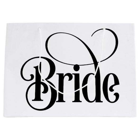 Braut (Design 3) Große Geschenktüte (Vorderseite)
