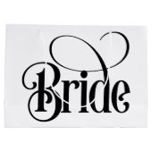 Braut (Design 3) Große Geschenktüte (Rückseite)