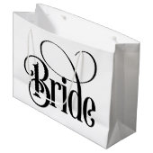 Braut (Design 3) Große Geschenktüte (Vorderseite Schrägansicht)