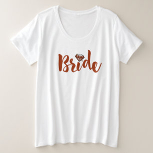 Braut Diamant Große Größe T-Shirt