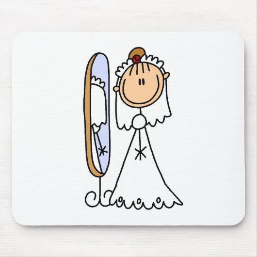 Braut, die sich auf die Hochzeit vorbereitet Mouse Mousepad (Vorne)