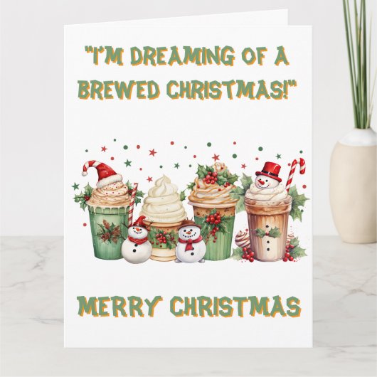 Braut Dreams Weihnachtskarte Karte (Vorderseite)