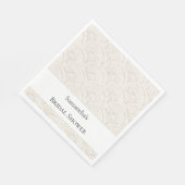 Braut Dusche aus cremeweißer falscher Spitze Serviette (Ecke)