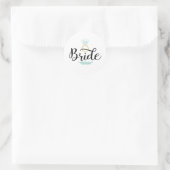 Braut Ehering Runder Aufkleber (Tasche)