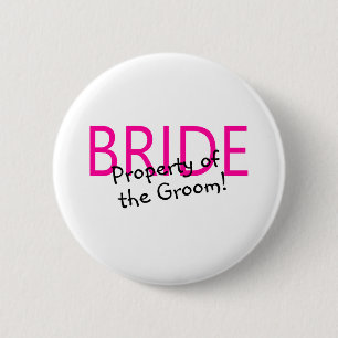 Braut-Eigentum des Bräutigams Button