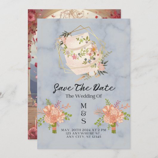 Braut Einladung (Vorne/Hinten)