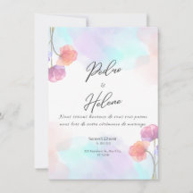 Braut-Einladung Blush Rose Eleganz