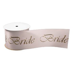 Braut erröten rosa goldenes Muster elegant Satinband