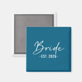 Braut est 2026 passende Braut Bräutigam fertig mac Magnet (Vorderseite/Rückseite)