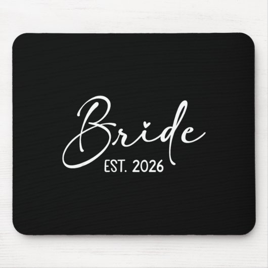 Braut est 2026 passende Braut Bräutigam fertig mac Mousepad (Vorne)