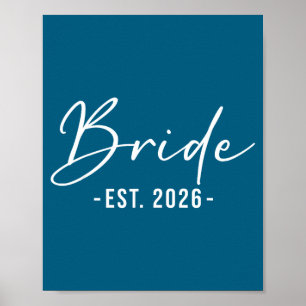 Braut est 2026 passende Braut Bräutigam fertig mac Poster