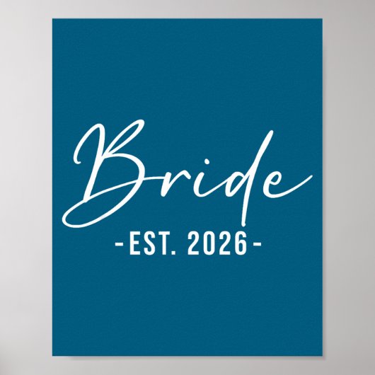 Braut est 2026 passende Braut Bräutigam fertig mac Poster (Vorne)