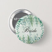 Braut-Eukalyptus-Grünzeug Waldwald Button (Vorne & Hinten)
