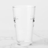 Braut Fancy Schrift mit Herzen Hochzeit Glas (Links)