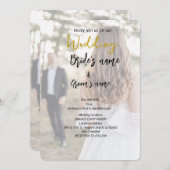 Braut findet den Weg zur Ehemannshochzeit Save The Date (Vorne/Hinten)