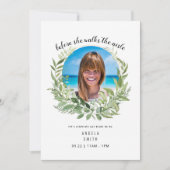 Braut Foto, bevor sie Brautparty II Invi läuft Einladung (Vorderseite)