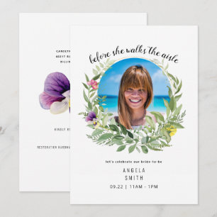 Braut-Foto vor der Hochzeit Brautparty-Einladung Einladung
