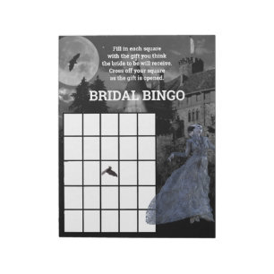 Braut Frankenstein Bingo Bridal Halloween Notizblock