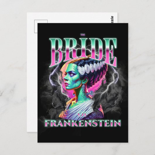 Braut Frankenstein Bootleg Style Postkarte (Vorne/Hinten)