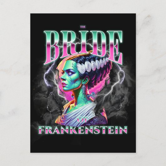 Braut Frankenstein Bootleg Style Postkarte (Vorderseite)