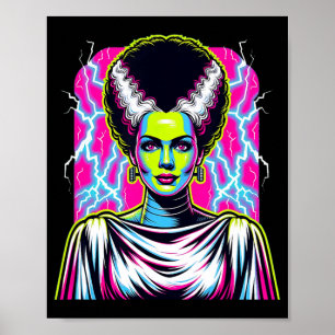 Braut Frankenstein Bride lebhaftes Clic Halloween Poster