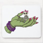 Braut Frankenstein Hand mit Skeleton Bow | Got Mousepad (Vorne)
