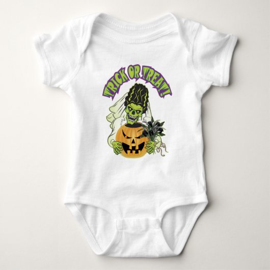 Braut Frankenstein Skull Baby Strampler (Vorderseite)