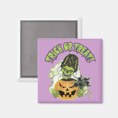 Braut Frankenstein Skull Magnet (Vorderseite/Rückseite)