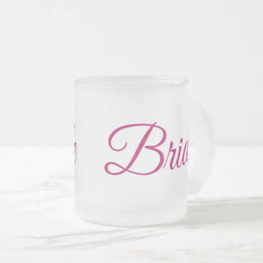 Braut-Frostglas-Tasse Mattglastasse (VorderseiteRechts)