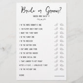 Braut für Hochzeitsschuh oder Groom Black & White (Vorderseite)