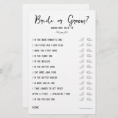 Braut für Hochzeitsschuh oder Groom Black & White (Vorne/Hinten)