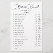 Braut für Hochzeitsschuh oder Groom Black & White (Vorderseite)