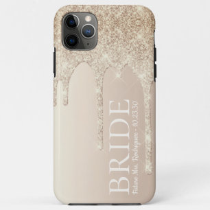 Braut Future Mrs Gold Glitter Tropfen Case-Mate iPhone Hülle