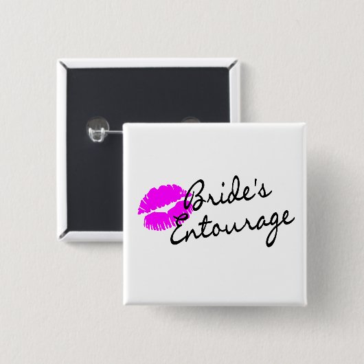 Braut-Gefolge (Kuss) Button (Vorne & Hinten)