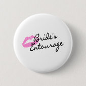 Braut-Gefolge-Lippen Button (Vorderseite)